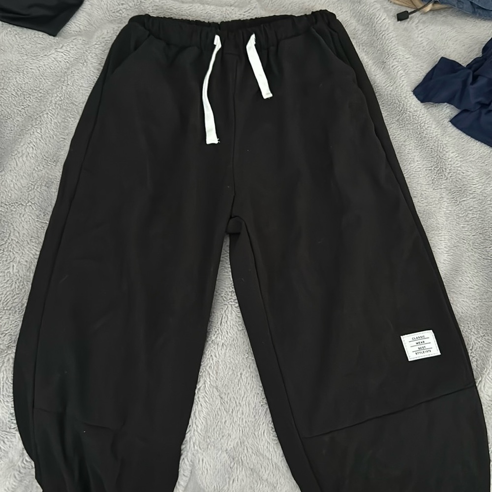 Black gender neutral sweatpants